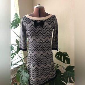 ASOS Zig Zag Bow Sweater Dress Sz P2